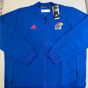 Adidas Primegreen Kansas Jayhawks Full Zip Warmup Jacket Basketball NCAA XL